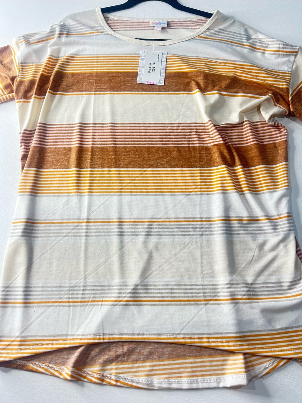 NWT Lularoe Medium Irma Striped Short Sleeve T-Shirt